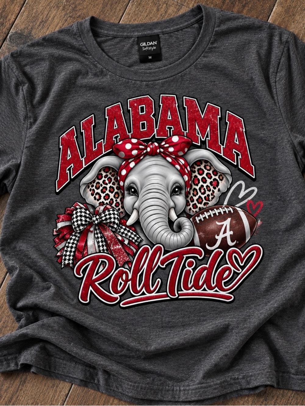 Alabama Roll Tide Adult med Graphic Tee - Charcoal NWOT